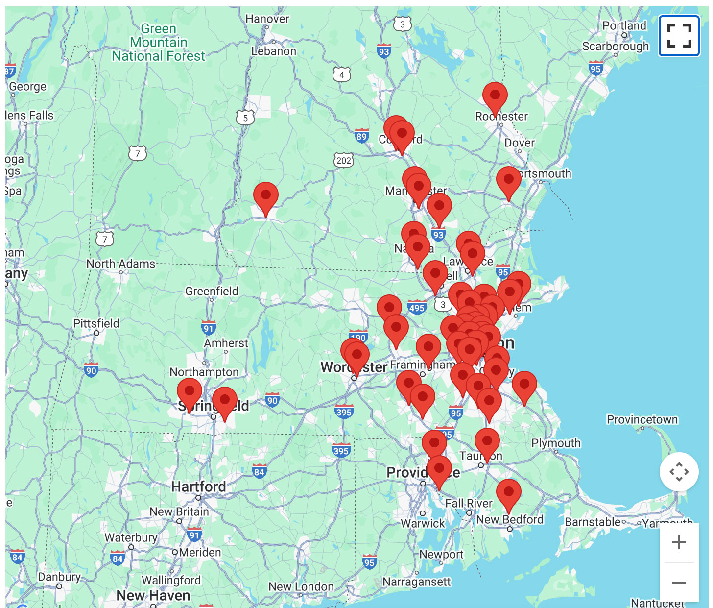 Google Map Locations