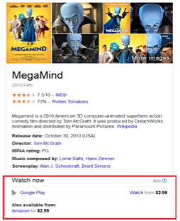 Position2 shares an example of knowledge graph ads. Position2 shares an example of knowledge graph ads.