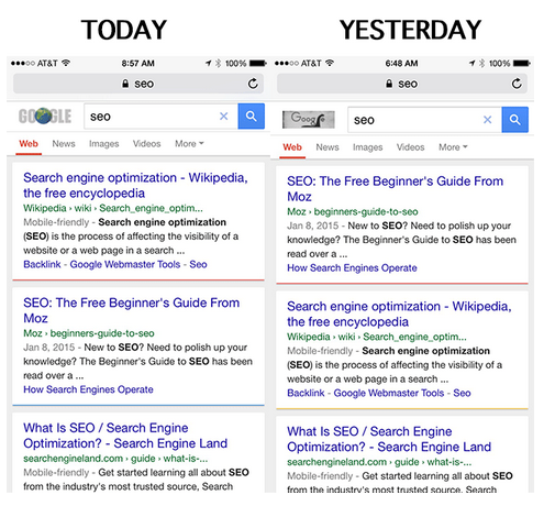 Mobilegeddon's affect on Mobile Search