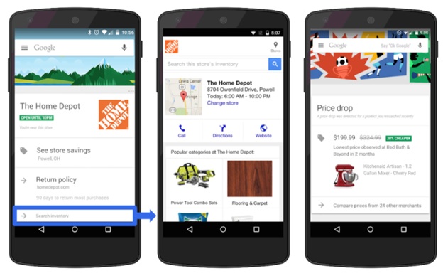 Google Now In-store Cards