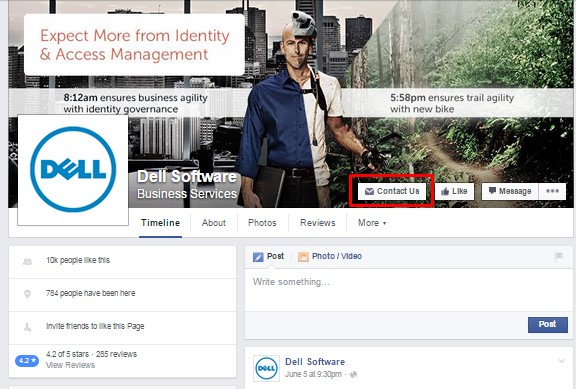 facebook call to action-dell