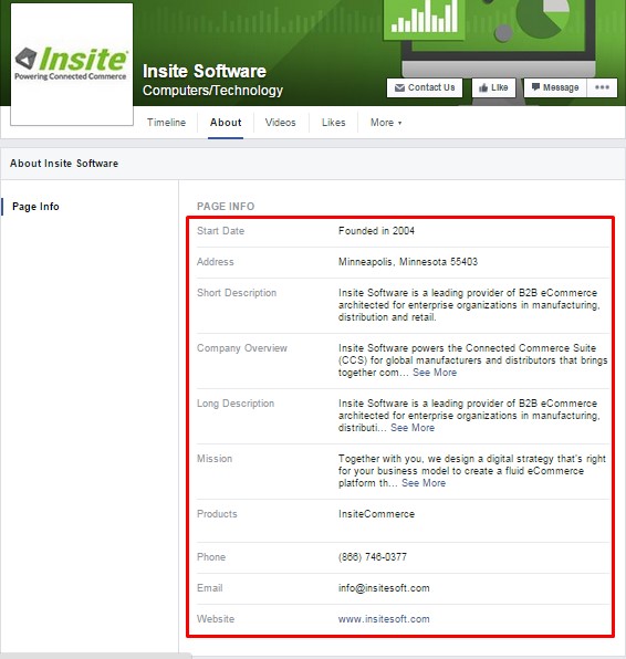 facebook search-insite software